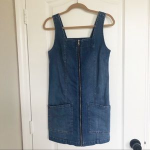 GUESS Zip Up Denim Mini Dress Size 2